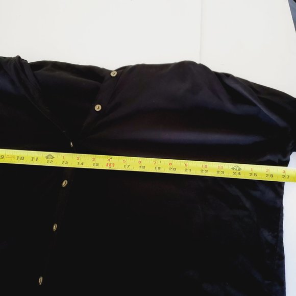 Anthropologie Michael Stars Blouse Oversized Button Down Relaxed Black S - Picture 8 of 10